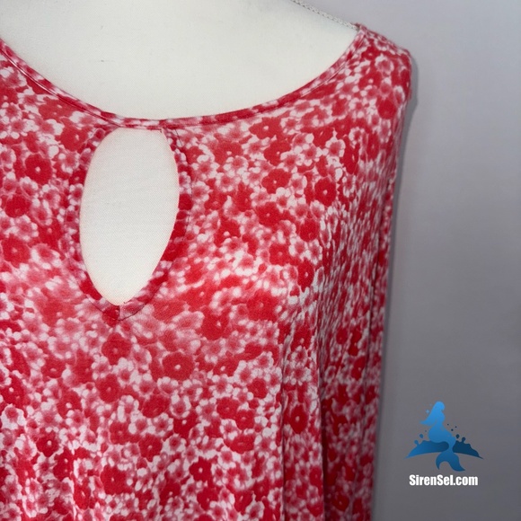 1138 Michael Kors Tunic Top – Size 3X – Red Floral - Picture 5 of 15